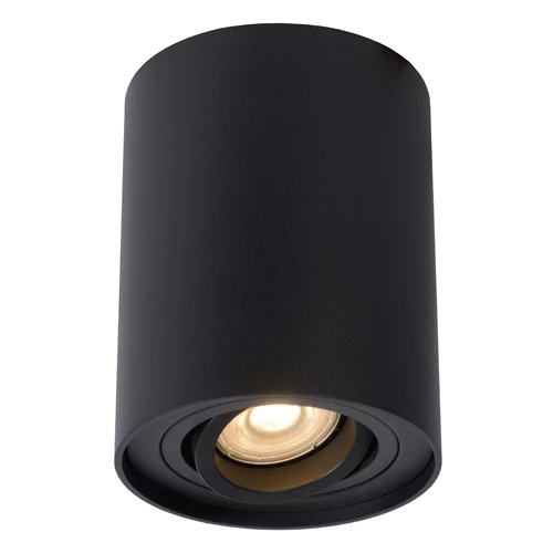 Lucide TUBE - Foco de techo - Ø 9,6 cm - 1xGU10 - Negro - detalle 1